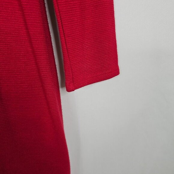 J. JILL WEAREVER COLLECTION Long Sleeve Dress RED size XS Cowl Neck Casual Chic - Picture 5 of 6